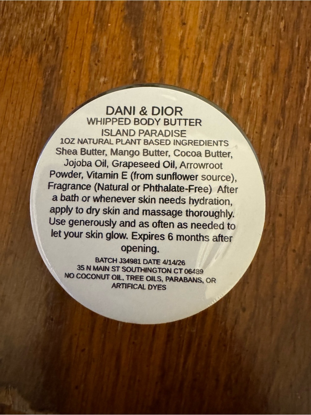 Island Paradise Whipped Body Butter By DANI & DIOR